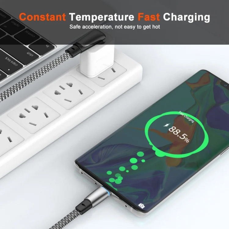 SYA002452701_B5.webp ENKAY PD30W Elbow Type-C to 8 Pin Fast Charging Data Braid Cable with Indicator Light, 0.5m, 1.2m, 2m - Image 6