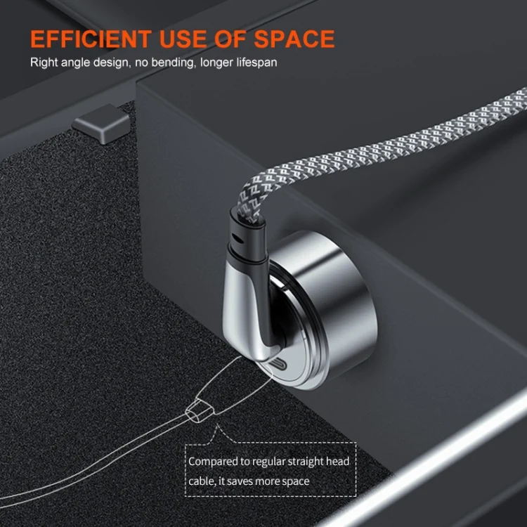 SYA002452701_B7.webp ENKAY PD30W Elbow Type-C to 8 Pin Fast Charging Data Braid Cable with Indicator Light, 0.5m, 1.2m, 2m - Image 8