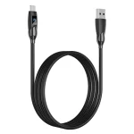 ENKAY 2.4A USB to 8 Pin Fast Charging Data Silicone Cable with LED Display, 1m, 2m