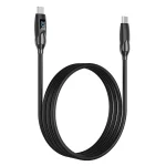 ENKAY PD30W Type-C to 8 Pin Fast Charging Data Silicone Cable with LED Display, 1m, 2m