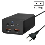 GAN 125W PD65W Dual Type-C + QC3.0 USB Multi Compatible Notebook Adapter, EU Plug, US Plug, UK Plug, AU Plug
