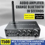 T500 Bluetooth 5.3 Audio Adapter U-Disk Mic Amplifier Speaker Converter with Remote Control - Image 3