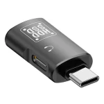 JS-109 USB-C / Type-C to Type-C + USB 3.0 Converter OTG Adapter for Digital Headset and U-Disk, Type-C to Type-C + USB