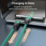 ENKAY 3 in 1 PD100W Type-C to Type-C / 8 Pin / Micro USB Magnetic Fast Charging Cable, 1m, 1.8m - Image 4