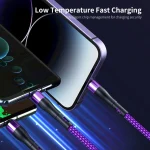 ENKAY 6-in-1 5A USB + Type-C to Type-C / 8 Pin / Micro USB Multifunction Fast Charging Cable, 1.3m - Image 5