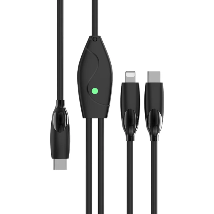 ENKAY PD100W 2-in-1 Type-C to Type-C / 8 Pin Fast Charging Cable with E-Marker, 1.2m, 2m