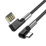 ENKAY 3A Elbow Reversible USB to Elbow Type-C Fast Charging Data Cable, 0.5m, 1m, 2m, 3m - Image 2