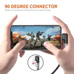 ENKAY 3A Elbow Reversible USB to Elbow Type-C Fast Charging Data Cable, 0.5m, 1m, 2m, 3m - Image 5