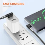 ENKAY 3A Elbow Reversible USB to Elbow Type-C Fast Charging Data Cable, 0.5m, 1m, 2m, 3m - Image 6
