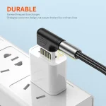 ENKAY 3A Elbow Reversible USB to Elbow Type-C Fast Charging Data Cable, 0.5m, 1m, 2m, 3m - Image 7