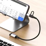 JS-112 2 in 1 USB Male to USB-C / Type-C / 8 Pin OTG Adapter Cable, Length: 15cm - Image 4