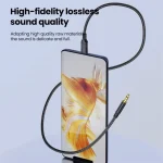 JS-101 USB-C / Type-C to 3.5mm Audio Cable Braided HiFi Sound AUX Cord, Length: 1.2m - Image 4