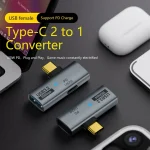 USB-C / Type-C Male to Type-C + USB3.2 Female 10Gbps Data OTG Converter PD 100W Charging Adapter, Type-C + USB - Image 6