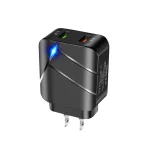 TE-Q820 28W Dual USB QC3.0 18W Mobile Phone Charger, US Plug, US Plug