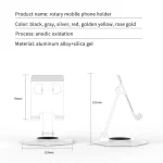 YY-020 360 Degree Rotation Folding Aluminum Alloy Tablet Phone Bracket - Image 10