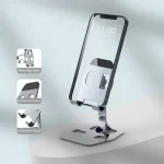 YY-018 Foldable Aluminum Alloy Desktop Phone Tablet Holder - Image 7