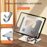 YY-J18 360 Degree Rotation Folding Hollow Heat Dissipation Phone Tablet Stand - Image 3