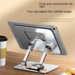 YY-J18 360 Degree Rotation Folding Hollow Heat Dissipation Phone Tablet Stand - Image 5