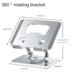 YY-J18 360 Degree Rotation Folding Hollow Heat Dissipation Phone Tablet Stand - Image 8