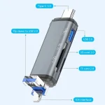 ADS-306 U-Disk Data Transfer Adapter USB / 8 Pin / Type-C Plug SD TF Card Reader - Image 2