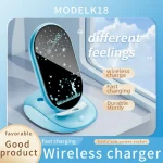 K18 Universal Desktop Stand 15W Wireless Fast Charging Phone Charger - Image 2