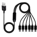 JUNSUNMAY 6 in 1 USB 2.0 to Type-C Splitter Cable, 0.5m, 1.5m - Image 2