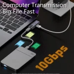 USB-C / Type-C Male to Dual Type-C Female USB3.2/10Gbps OTG Converter PD100W Charging Adapter, Dual Type-C - Image 5