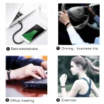 XJ-29 3A USB-C / Type-C to Type-C Creative Bracelet Data Cable, 20cm C to C, 22.5cm C to C - Image 6