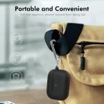 ENKAY Hat-Prince Thickened Silicone Case with Hook and Anti-lost Silicone Earbuds, For Apple AirPods 4 2024 - Image 5