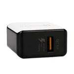 1USB QC 3.0 Wire Drawing Quick Charger US Plug, black, white - Image 3