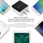 1USB QC 3.0 Wire Drawing Quick Charger US Plug, black, white - Image 6