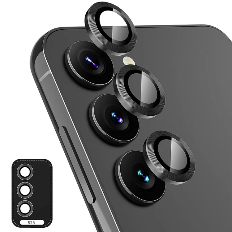 ENKAY Hat-Prince 9H Rear Camera Lens Aluminium Alloy Tempered Glass Film, For Samsung Galaxy S25 5G, For Samsung Galaxy S25+ 5G