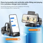 G63 Bluetooth Speaker Clock Atmosphere Light 6-in-1 Car Shape 15W Desktop Wireless Charger - Image 6