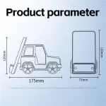 G63 Bluetooth Speaker Clock Atmosphere Light 6-in-1 Car Shape 15W Desktop Wireless Charger - Image 8