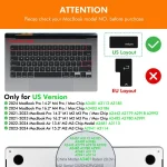 ENKAY US Version Keyboard Cover Soft Silicone Protective Film, For MacBook Pro 14.2 / Pro 16.2 / Air 13.6 / Air 15.3, For MacBook Pro 13.3 (A2289/A2338) / Pro 16 (A2141) - Image 3