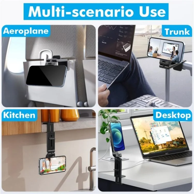 SYA0027792_6.webp MA-161E Universal Clip-On Lazy Stand Adjustable Desktop Magnetic Phone Holder - Image 7