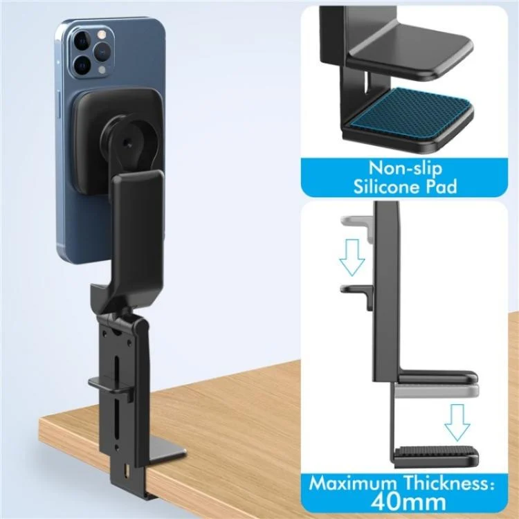 SYA0027792_7.webp MA-161E Universal Clip-On Lazy Stand Adjustable Desktop Magnetic Phone Holder - Image 8