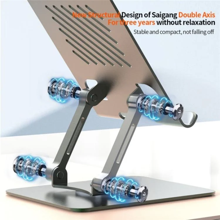 SYA0027875_5.webp L8 2 in 1 360 Degree Rotating Foldable Desktop Phone Tablet Metal Cooling Holder - Image 6