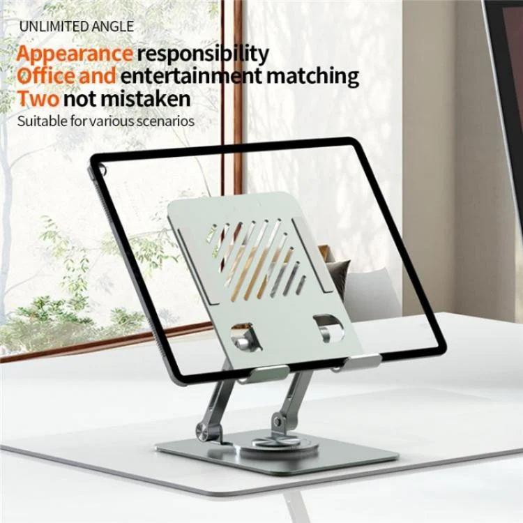 SYA0027875_9.webp L8 2 in 1 360 Degree Rotating Foldable Desktop Phone Tablet Metal Cooling Holder - Image 10