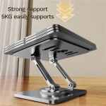 J58 Dual Rod Support Alloy Steel Foldable Rotating Tablet Holder, J58 - Image 3