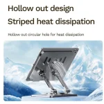 J58 Dual Rod Support Alloy Steel Foldable Rotating Tablet Holder, J58 - Image 6