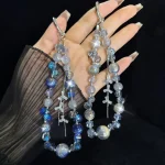 Zircon Tassel Grey Blue Heidi Bead Crystal Chain - Image 2