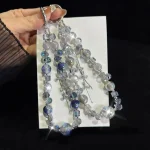 Zircon Tassel Grey Blue Heidi Bead Crystal Chain - Image 3