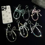 Diamond Crystal Bow Crystal Pearl Phone Chain - Image 4