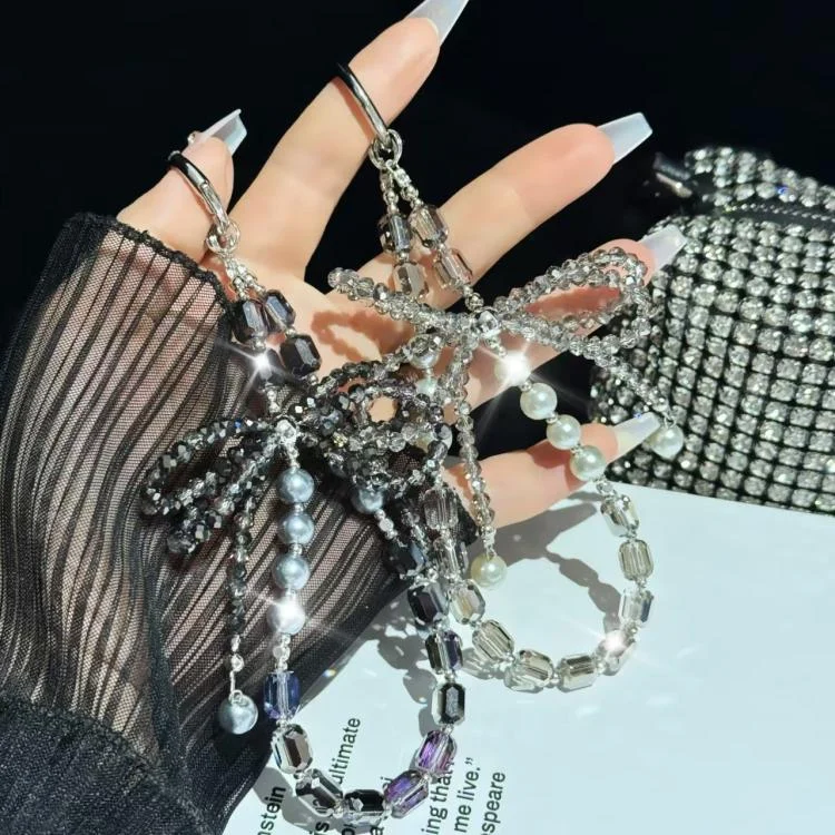SYA0028136_B4.webp Diamond Crystal Bow Crystal Pearl Phone Chain - Image 5