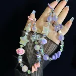 Cartoon Crystal Star Bow Phone Chain - Image 2
