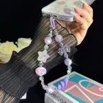 Cartoon Crystal Star Bow Phone Chain - Image 3