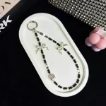 Love Bow Crystal Beads Mobile Phone Chain - Image 3