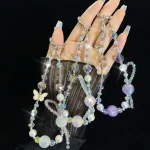 High-Quality Crystal Bead Butterfly Mobile Phone Chain - Image 2