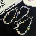 High-Quality Crystal Bead Butterfly Mobile Phone Chain - Image 6